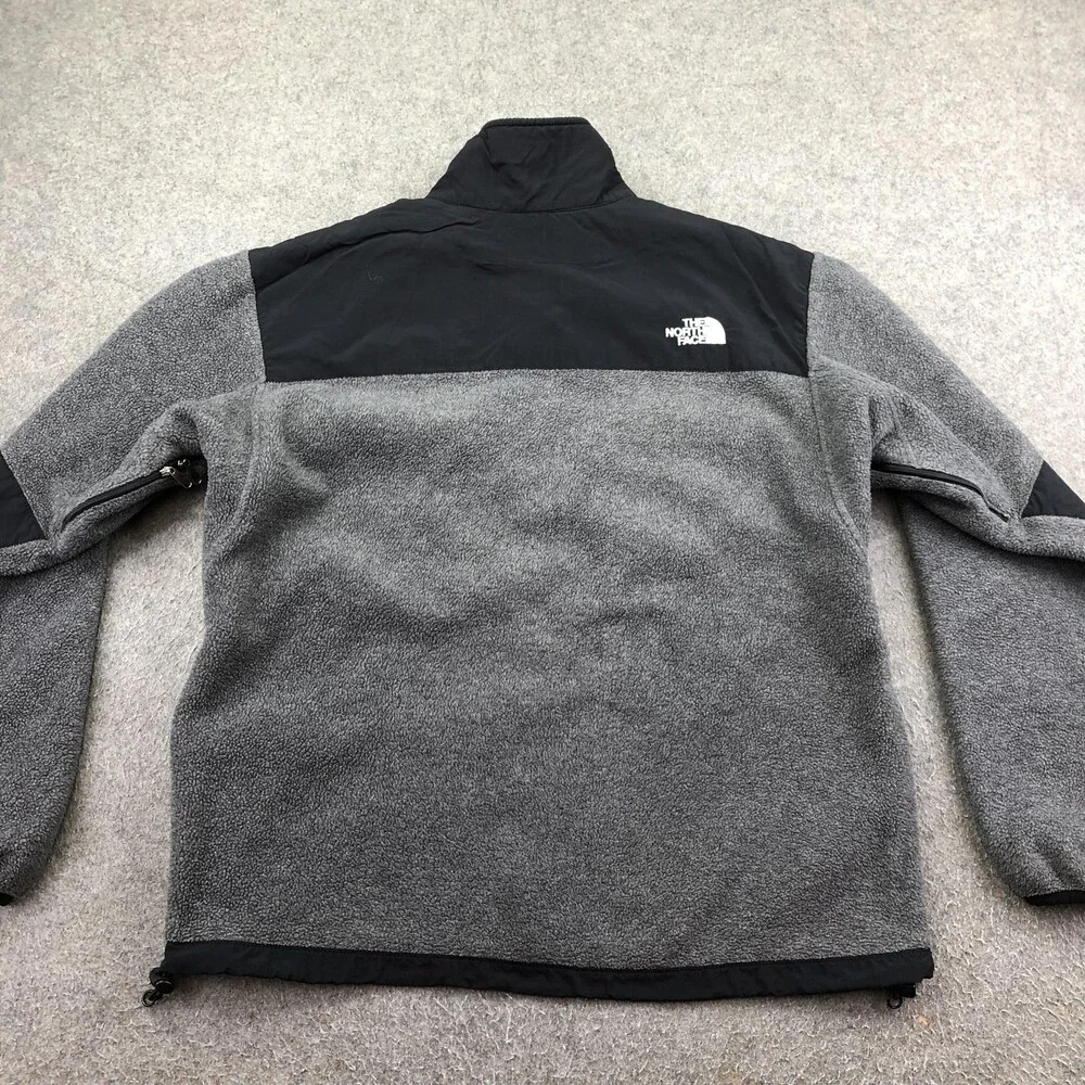 The North Face Jacket Mens Medium Gray Fleece Full Zip Pockets Outdoor Hiking
